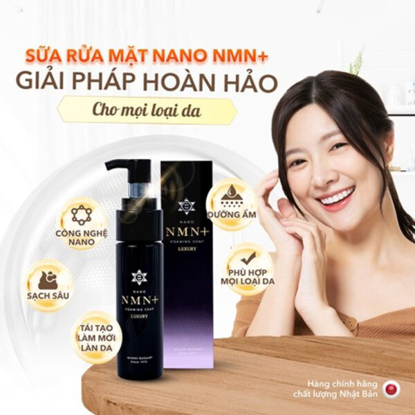 Sữa Rửa Mặt Nano NMN+ 150ml Nhật Bản - Hình ảnh 6