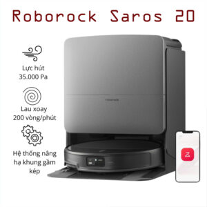 Robot hút bụi lau nhà Roborock Saros 20 – Bản Quốc Tế
